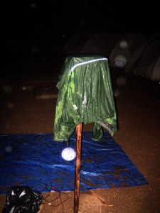 Projector taking shelter