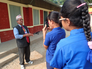Sukaura students interviewing the most enthusiastic headmaster in the world